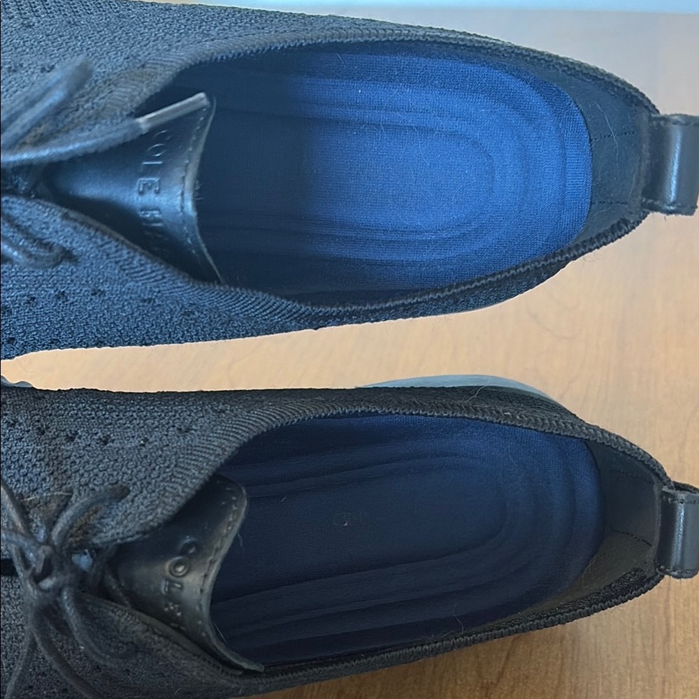 Cole Haan Black Knit Derby Oxfords - Picture 4 of 4